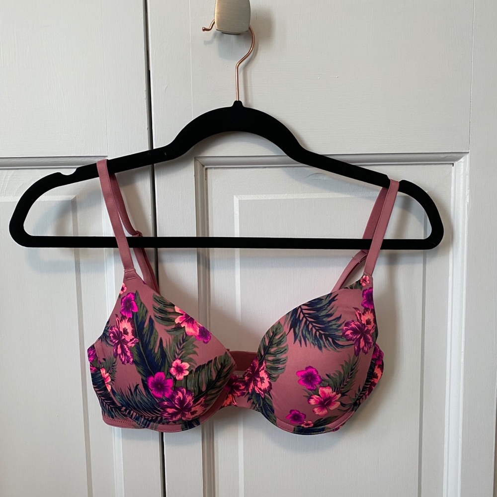 VS PINK 34C pink floral bra